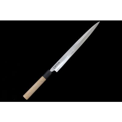 正本総本店】切付本焼尺一寸包丁黒檀水牛八角柄鞘付