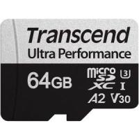 【メール便選択可】トランセンド TS64GUSD340S 64GB microSD w adapter UHS-I U3 A2 Ultra Performance | あきばおー ヤフーショップ