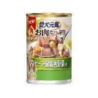 ユニチャーム 愛犬元気 缶 角切り ビーフ 緑黄色野菜入り 375g | あきばおー ヤフーショップ