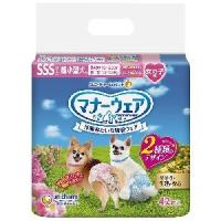 ユニチャーム マナーウェア 女の子用 SSSサイズ 超小型犬用 ピンクリボン 青リボン 42枚 犬 おむつ | あきばおー ヤフーショップ