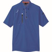 アイトス 10605-006-SS 半袖ボタンダウンポロシャツ 男女兼用 ロイヤルブルー SSサイズ | あきばおー ヤフーショップ