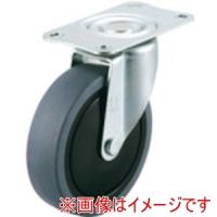 ユーエイキャスター SFHG-100SEL プレート式 自在 キャスター エラストマー 車輪径100mm SILENTタイプ SFHG型 取付寸法82×40 | あきばおー ヤフーショップ