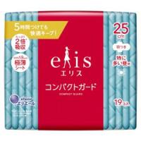 大王製紙 エリス コンパクトガード 特に多い昼用 羽つき 25cm 19枚入 | あきばおー ヤフーショップ