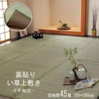 イケヒコ フリーカット い草 上敷き カーペット F不知火 団地間4.5畳(約255×255cm）(裏:ウレタン張り） | あきばおー ヤフーショップ