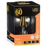 オーム電機 LED電球 フィラメント ボール形 E26 60形相当 06-3478 LDG5L C6 | あきばおー ヤフーショップ
