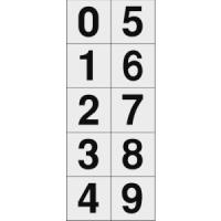 【メール便選択可】トラスコ TSN-50-10-TM 数字ステッカー 50×50 0〜9 連番 透明 1枚入 TRUSCO | あきばおー ヤフーショップ