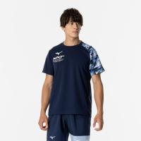 【送料無料】ミズノ N-XT Tシャツ（ユニセックス） ドレスネイビー Mizuno 32JAB21014 | あきちゃん堂