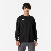 【送料２９０円】ミズノ Tシャツ(長袖)（ユニセックス） ブラック Mizuno 32MAB15809 | あきちゃん堂