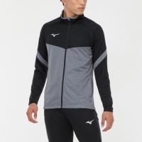 【送料２９０円】ミズノ TLソフトニットジャケット チャコール杢×ブラック Mizuno 32MC115007 | あきちゃん堂