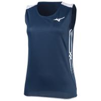 【送料無料】ミズノ レーシングシャツ(陸上競技)［レディース］ ドレスネイビー×ホワイト Mizuno U2MA825014 | あきちゃん堂