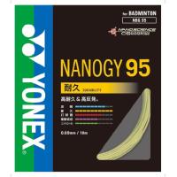 【送料無料】ヨネックス バドミントン用ガット ナノジー９５ フラッシュイエロー Yonex NBG95 557 | あきちゃん堂