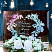 ウェルカムボード ミラー ガラス 卓上サイズ 手作り 結婚祝い プレゼント ブライダル ウエディング 受付 おしゃれ 手作り 鏡 玄関 結婚式 Wm2 08 Wm2 08 安芸グラス ヤフー店 通販 Yahoo ショッピング