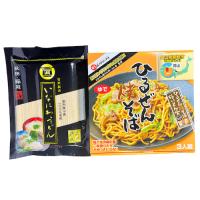 稲庭手業うどん徳用２７０ｇ３人前と三浦商店 ひるぜん焼そば３食箱入りのセット | あきたぼーの