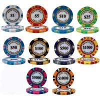 ポーカーチップ モンテカルロ カジノ コイン 25枚セット クレイ プラスチック ゴルフ ボール マーカー