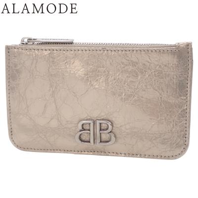 BALENCIAGA(バレンシアガ) モナコ ロング ＆カードホルダー フラグメントケース ケース パース カードケース ミニウォレット ミニ財布 小物 レザー シャンパンゴールド 金 シルバー金具 765465 レディース 40802164658【中古】【アラモード】 BALENCIAGA（バレンシアガ） モナコ ロング コイン＆カードホルダー