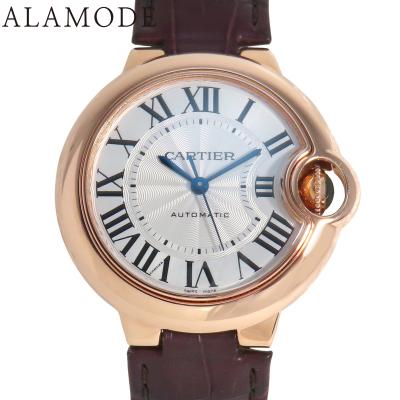 Cartier（カルティエ） バロンブルー33mm W6920097 PG/革 シルバー 