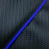 日本製 カスタム シートカバー スクーピー(AF55) カーボンブラック/青パイピング  被せ 純正シート 対応 | バイクシート神戸