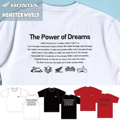スーパーカブ HONDA×MONSTER WORLD The Powerof Dream Tシャツ SKHM001