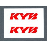 東洋マーク KYB カヤバ ステッカー レッド 透明ベース 2枚入り NSK-3 | あるふぁここ プラザ店