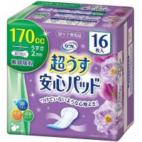 尿とりパッド リフレ 超うす安心パッド 長時間・夜も安心用 17954 170cc 16枚入 リブドゥコーポレーション | 介護食品・介護用品のお店プライムケア
