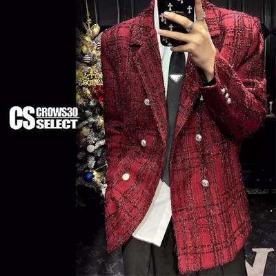 V（メンズテーラード、ブレザー）（色：レッド系）｜コート