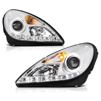 ベンツ SLK R170 イカリング プロジェクターヘッドライト ブラックの