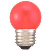 オーム電機　LED電球 LEDカラー電球 ミニボール球 装飾用 1.4W 10lm クリア赤色 G40（外径40mm） E26　LDG1R-H 13C (06-4682) | オールライト Yahoo!店