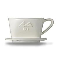 メリタ Melitta コーヒー ドリッパー 陶器製 日本製 計量スプーン付き 1~2杯用 ホワイト 陶器フィルターシリーズ SF-T1×1 | ALMON