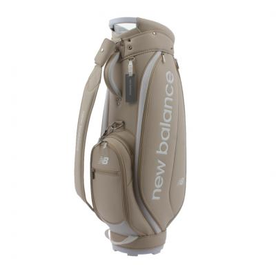 新品タグ付き ニューバランス 合皮×ボア カートバッグ ゴルフ ベージュ