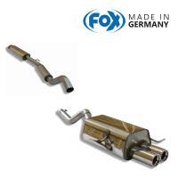 FOX フォックス オールステンレスマフラー（フロント+リアマフラー） RENAULT Clio2 / ルーテシア2 ルノースポール2.0用 80mm ダブル | SPORT EXHAUST SHOP ALPHA