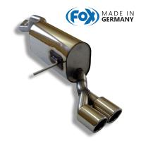 FOX フォックス オールステンレスマフラー（リアマフラー） RENAULT Captur / キャプチャー 1.2用 76mm 斜め ダブル | SPORT EXHAUST SHOP ALPHA