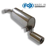 FOX フォックス オールステンレスマフラー（リアマフラー） VOLKSWAGEN Polo (6R) / ポロ (6R) 1.2TSI/1.4(NA)用 90mm | SPORT EXHAUST SHOP ALPHA