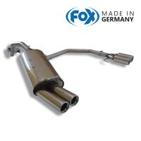 FOX フォックス オールステンレスマフラー（リアマフラー） VOLKSWAGEN New Beetle / ニュービートル 1.6/1.8T/2.0用 76mm ダブル 左右 | SPORT EXHAUST SHOP ALPHA