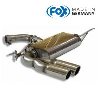 FOX フォックス オールステンレスマフラー（リアマフラー） VOLKSWAGEN ザ・ビートル/The Beetle ハッチバック1.2(後期)、カブリオレ1.2用 80mm 斜めダブル | SPORT EXHAUST SHOP ALPHA