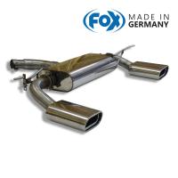 FOX フォックス オールステンレスマフラー（リアマフラー） VOLKSWAGEN Touran (1T) / トゥーラン (1T) 2.0/1.4TSI用 160×80mm フラットオーバル 斜め 左右 | SPORT EXHAUST SHOP ALPHA