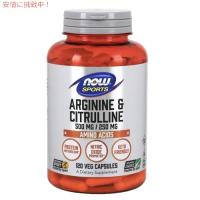 NowFoods Arginine 500 mg &amp; Citrulline 250 mg 120 capsules / ナウフーズ アルギニン 500mg ＆ シトルリン 250mg 120カプセル | American Kitchen