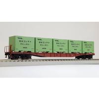 HOゲージ コキ5500形 コンテナ車 1次型 6000形コンテナ（黄緑6号）積載