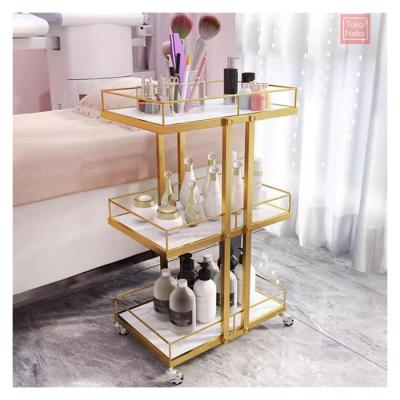 キッチンワゴン（色：ゴールド系）｜キッチン収納｜家具、インテリア