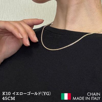 ネックレス チェーン 中空ロープ (細) パイプロープ K10 10金 ネックレス チェーン 中空ロープ (細) パイプロープ K10 10金
