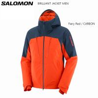 サロモン スキーウェア 2024 SALOMON BRILLIANT JACKET M Fiery Red/CARBON ブリリアント メンズ ジャケット | オールマウンテンスポーツDoing