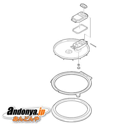 三菱 本炭釜 KAMADO 炊飯器用 内釜(AWB)＋内蓋(放熱板＋プレート) 三菱 炊飯器 部品（炊飯器部品、アクセサリー）｜炊飯器｜キッチン家電