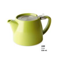 FOR LIFE スタンプティーポット Lime 530ml Stump Teapot 片手で注げる便利な設計 茶器 紅茶 お茶 ハーブ | 珈茶問屋アンジェ
