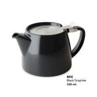 FOR LIFE スタンプティーポット Black 530ml Stump Teapot 片手で注げる便利な設計 茶器 紅茶 お茶 ハーブ シンプル | 珈茶問屋アンジェ