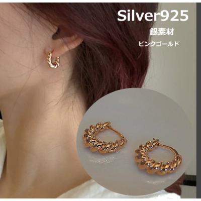 フープピアス k18 ピンクゴールド（レディースアクセサリー