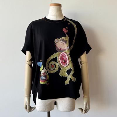 アルベロベロ ALBEROBELLO ぶたさん Tシャツ/カットソー 転写 かご レース ビーズ 半袖 ブラウン レディース j_p F-S4430 楽天市場】アルベロベロ ALBEROBELLO ぶたさん Tシャツ/カットソー