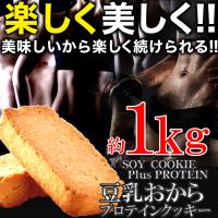 楽しく美しくソイプロテインplus豆乳おからプロテインクッキー1kg | ANNA Yahoo!店