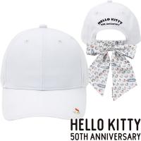 HELLO KITTY ハロー・キティ 50周年 ゴルフ キティリボン付き キャップ 84032370 Lynx Golf | アネックススポーツ