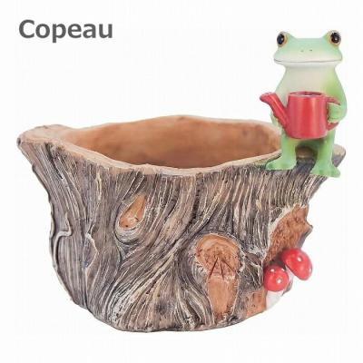 くり抜き プランターカバー 切り株 美品 木彫り オーダーメイド品