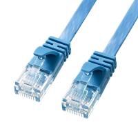 サンワサプライ CAT6A フラットLANケーブル (7m) 10Gbps/500MHz RJ45 ツメ折れ防止 ブルー KB-FL6A-07B | ANR trading