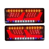 トラック テール ランプ LED ライト 2連 12V 24V シーケンシャル 流れる ウィンカー テールランプ 2個セット L型 チューブ ダンプ 等 汎用 社外品 | 総合通販 MORABLU